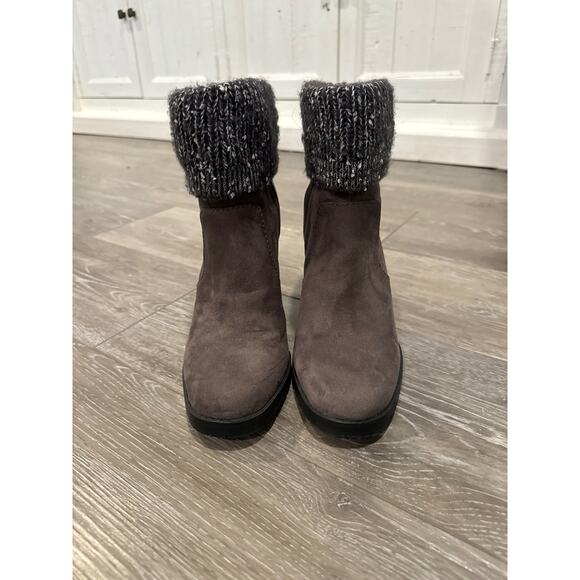 Circus by Sam Edelman Carter Knit Ankle Boots Shoes Steel Grey Women's Size 9 - Picture 2 of 6